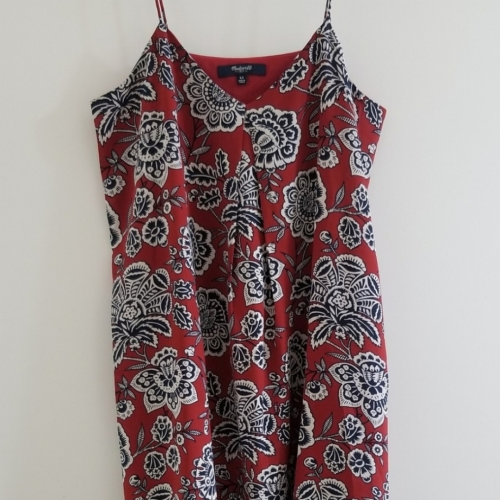 Madewell 100% Silk Italian Floral Dress, Sz XS